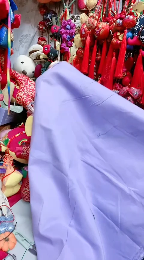 棉微瑕纯棉平纹淡紫色50*50