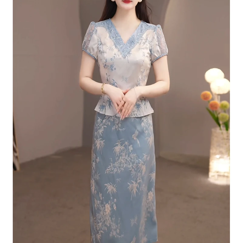 【宠粉定制】C07图片色套装优雅气质时尚减龄收腰显瘦夏季设计