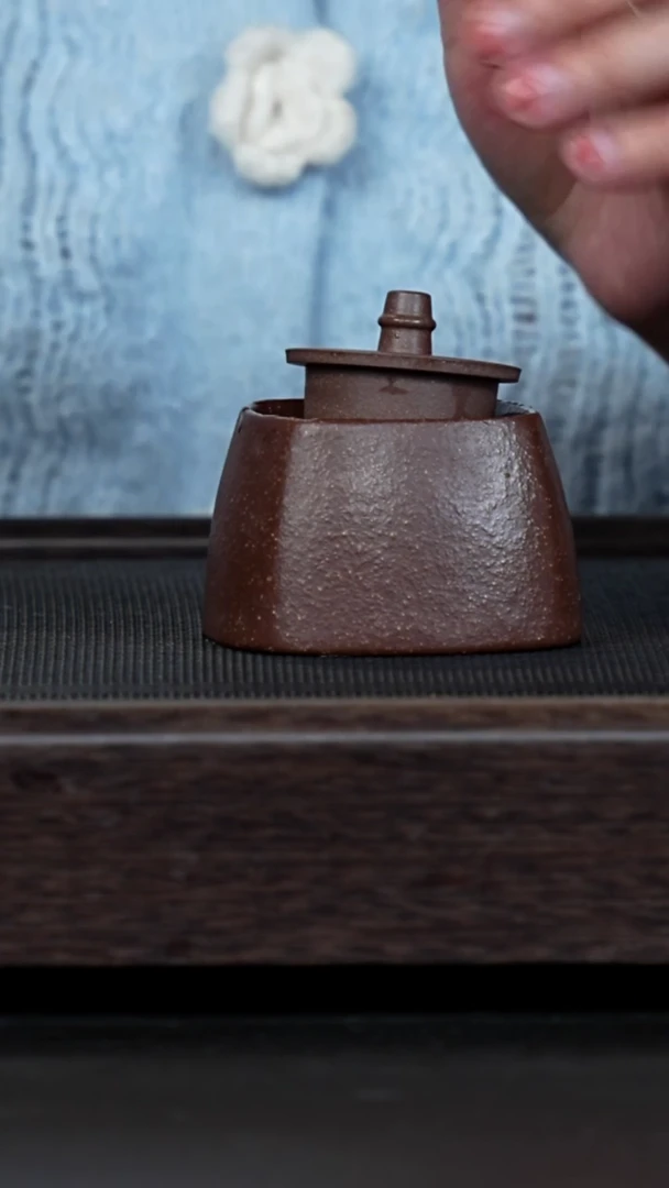 【闪购商品】紫砂茶壶梨皮紫泥刻绘汗铎+太湖石小混方杯