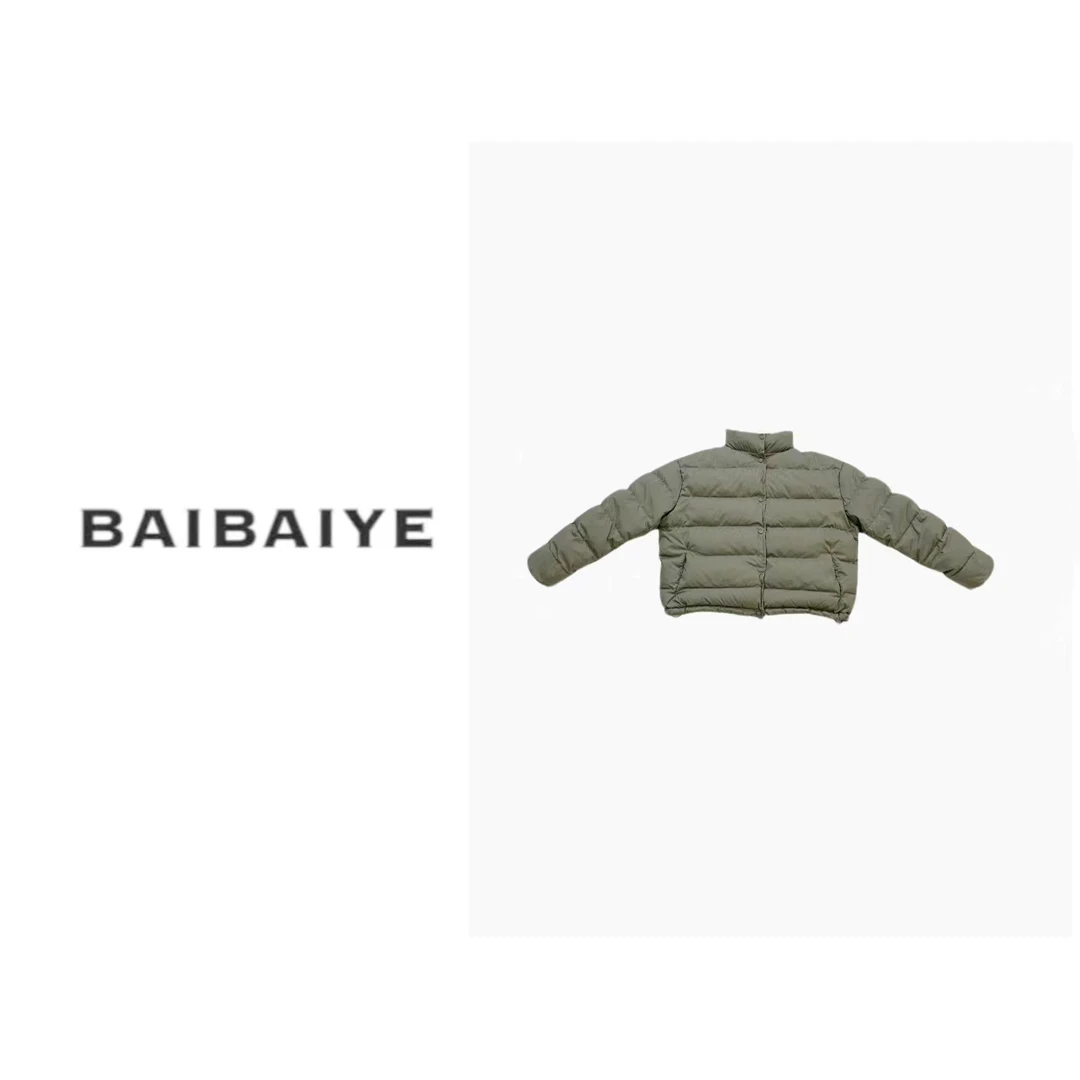 BAIBAIYE "韩系极简" 小立领简约修身短款羽绒服Z23FA523