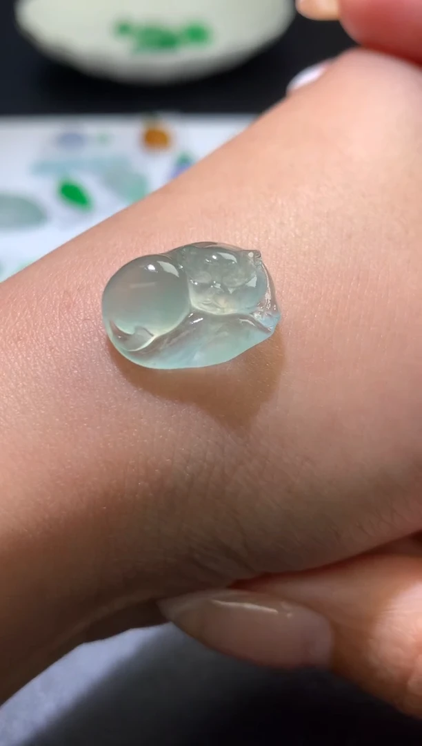 未镶嵌定制翡翠毛货 17-12.9-6.6