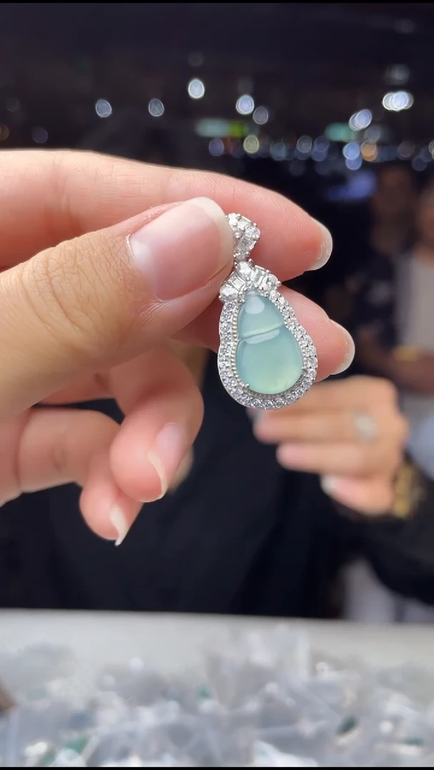 翡翠银S925镶嵌颈饰35962T15-3N04-多样性/发一件-