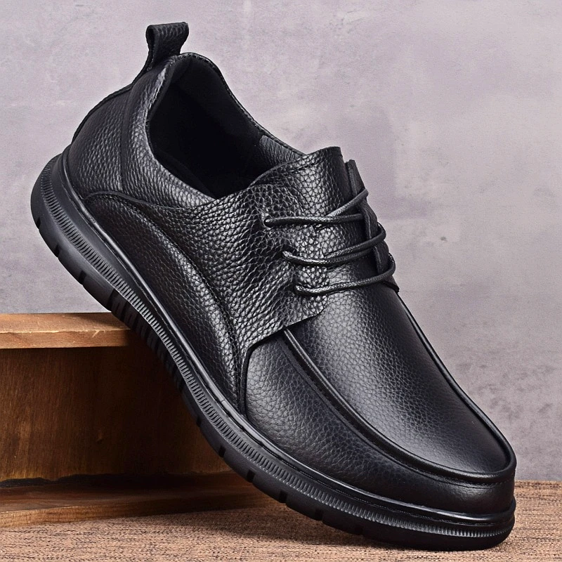 DMXUXM『设计风』轻松搭配~匠心制作~商务软底休闲百搭耐磨皮鞋男潮