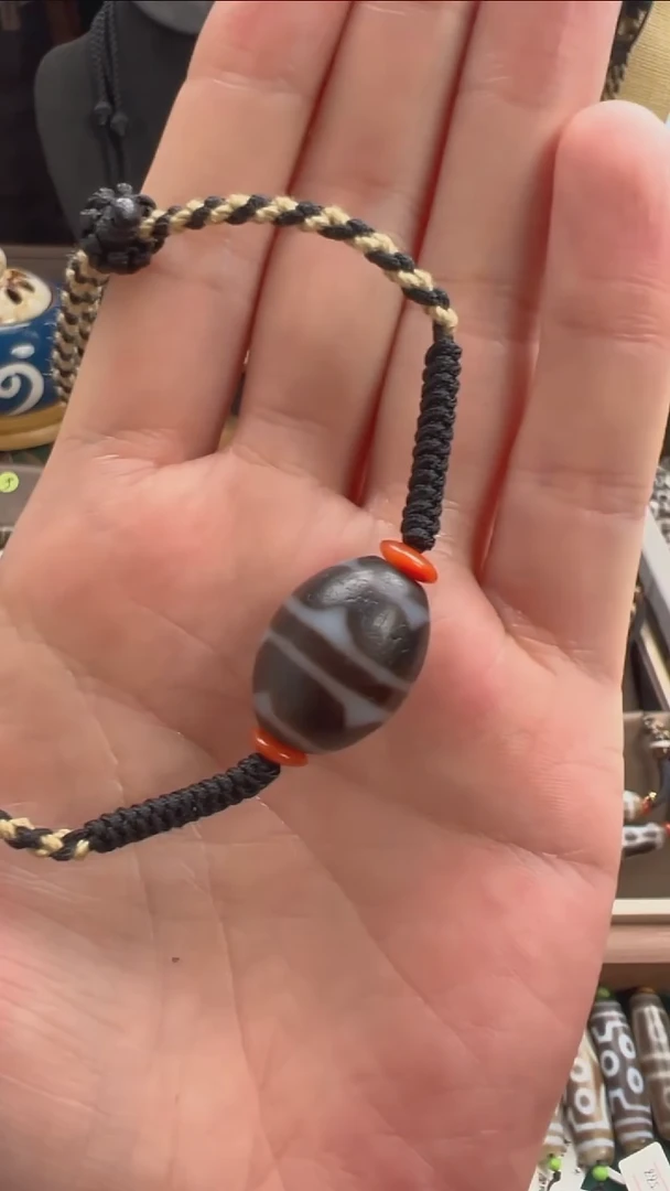 玛瑙/玉髓颈饰未镶嵌小卢全手工玛瑙天珠