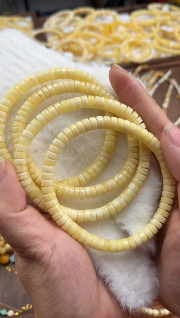 【闪购商品】蜜蜡裸石未镶嵌药片手串没品控多样性发其一