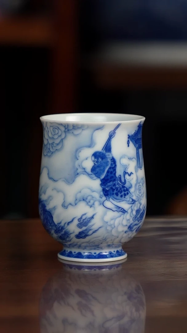 晓竹窑青花大闹天空