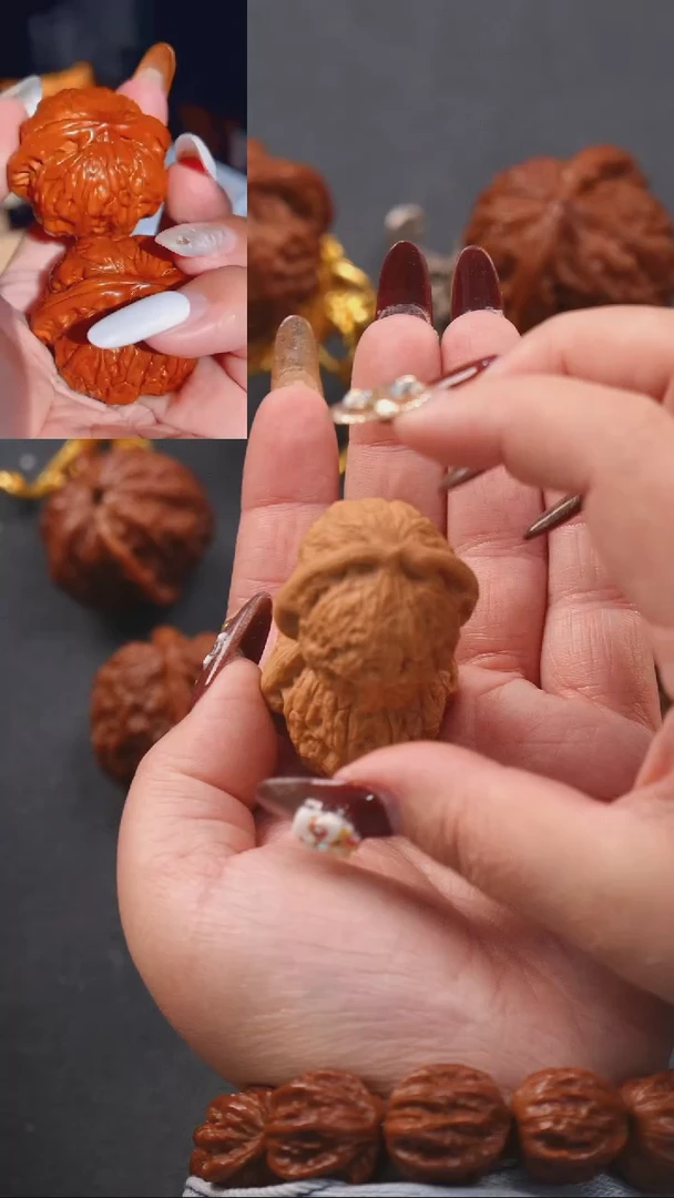 【闪购商品】文玩核桃把件34蟒皮球夜明珠