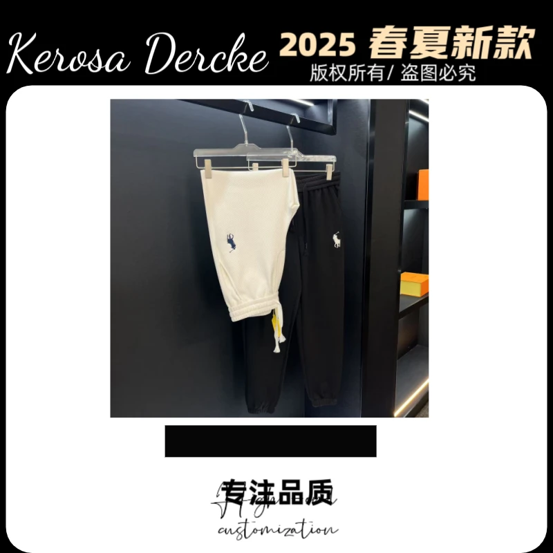 【陈-8195休闲卫裤】设计师新款百搭舒适时尚个性设计款黑卫裤