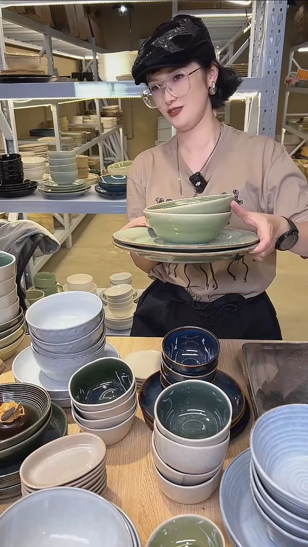 瓷271高温釉下彩陶瓷餐具默认微瑕