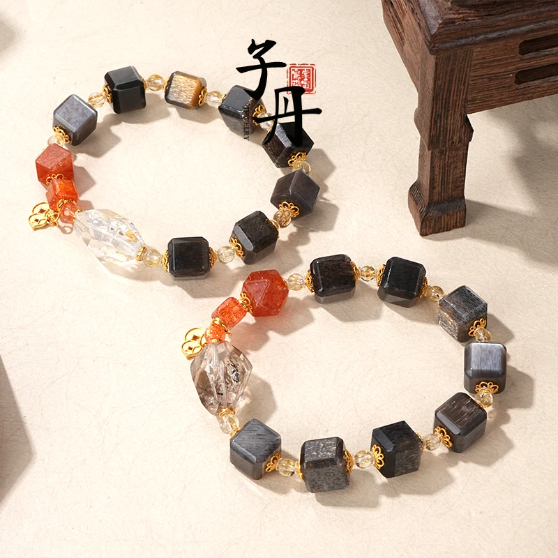 【砥砺前行】黑骨干DIY手串（多样性/发其一）C4-378