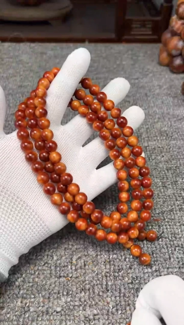 柏木（崖柏）1.0*108圆珠红泥膏 质感天花板