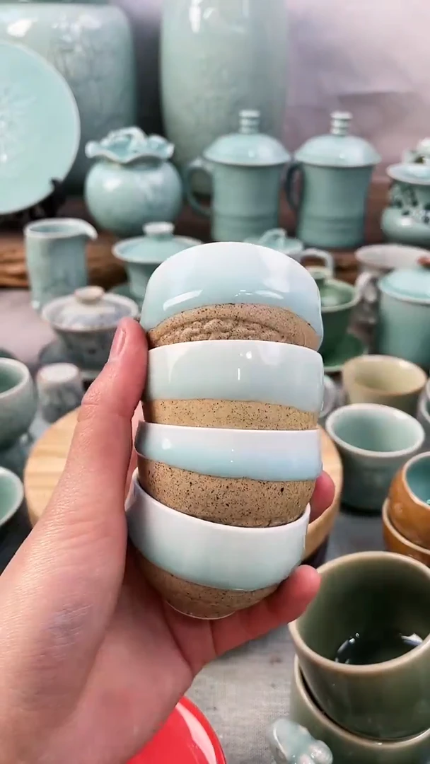 【闪购商品】4个 特价 微瑕 慧仙青瓷