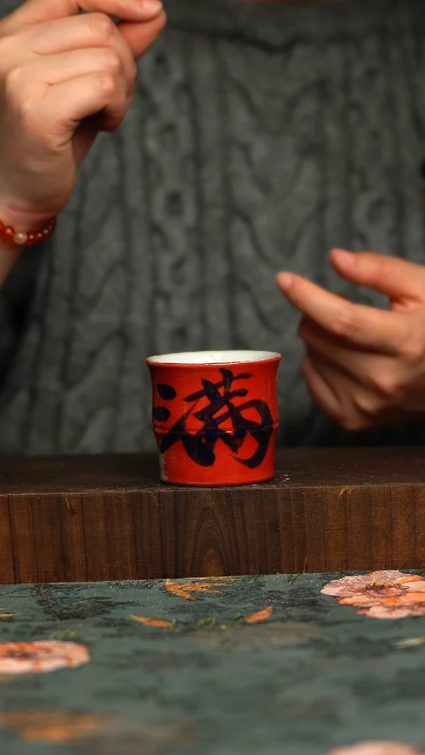 杯釉下彩手工手绘同款陶器