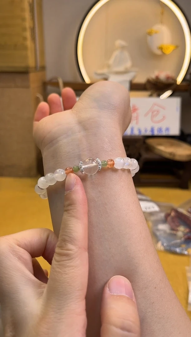 未镶嵌手链月光石货号 1423