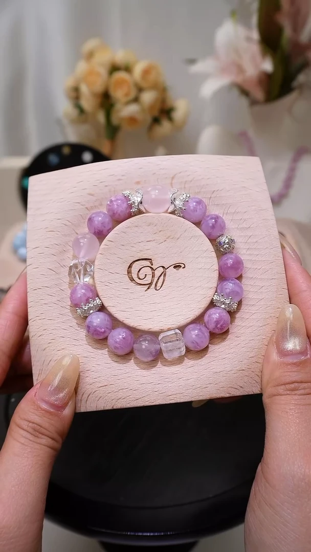 未镶嵌手串水晶紫锂辉手串