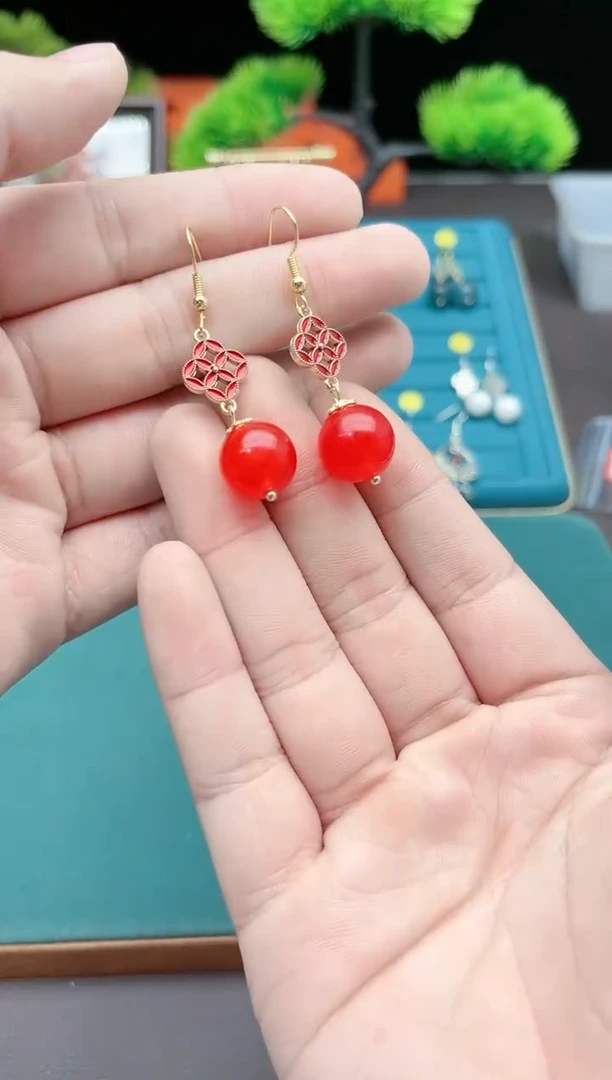 【闪购商品】玛瑙/玉髓耳钉银S925镶嵌523000