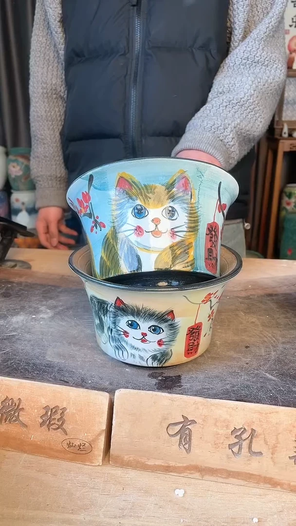 【闪购商品】摆件17-29口17高11  微瑕二个