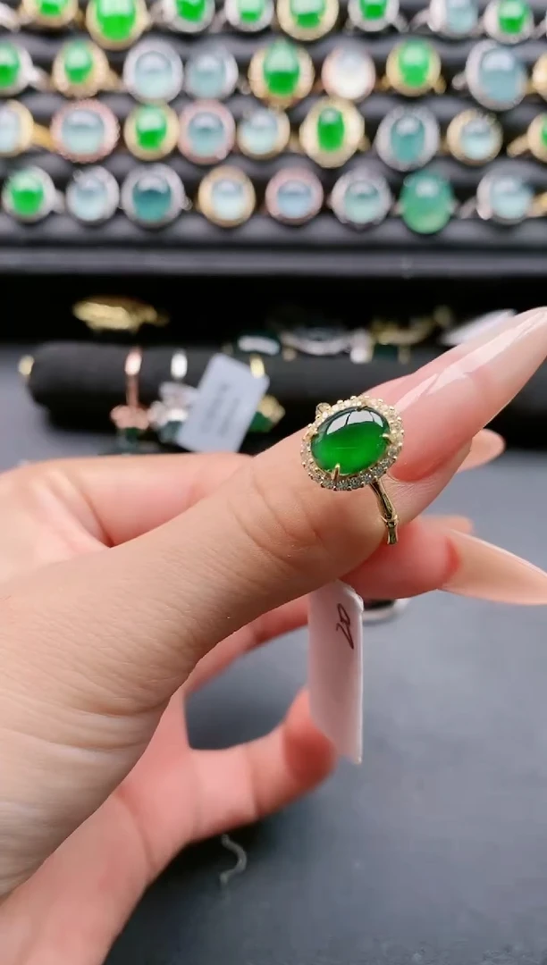 【闪购商品】翡翠戒指银S925镶嵌11111