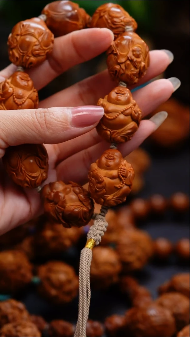 橄榄核手串朱*大橄榄核