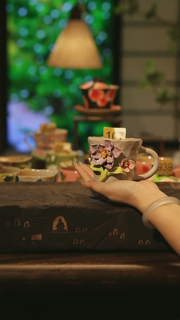 陶瓷107景德镇高温手绘釉下彩设计师款式