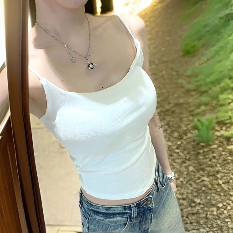 NO退NO换~小众设计师款美式辣妹风吊带背心内搭