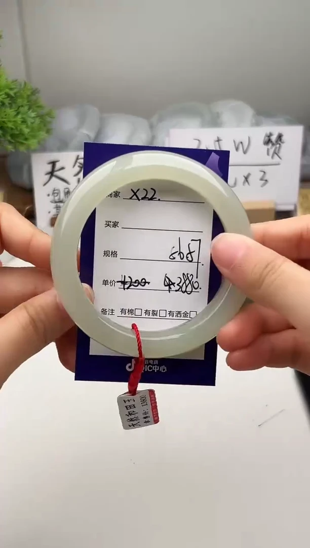 未镶嵌手镯和田玉微色差x22