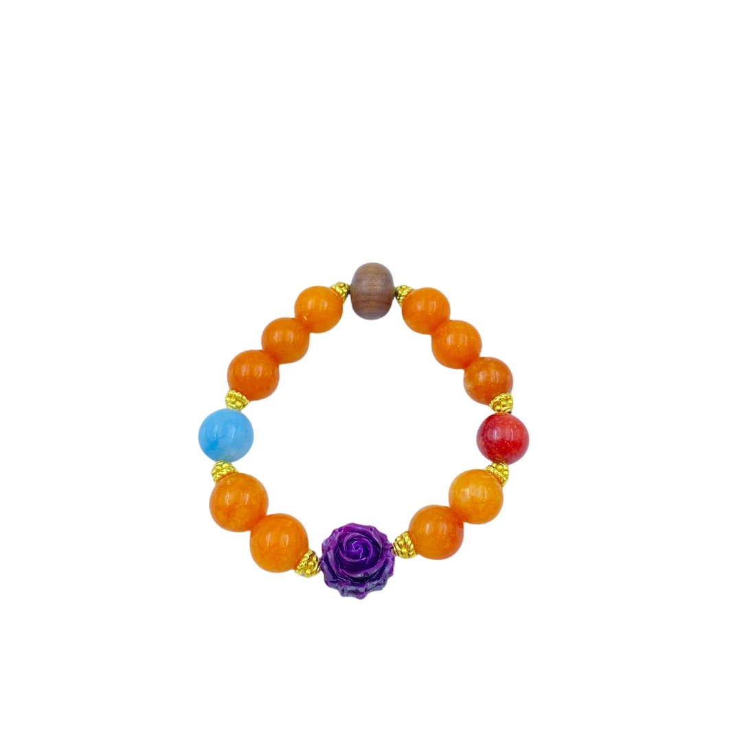 黄龙玉多彩多宝手链S1168X合金