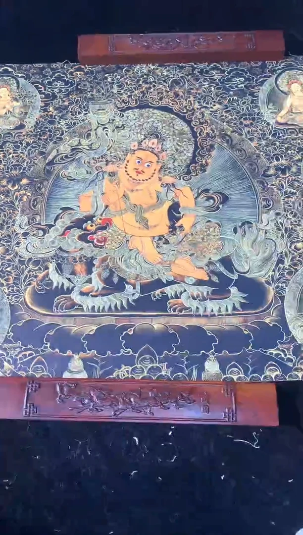 卷轴画117黑金黄财神