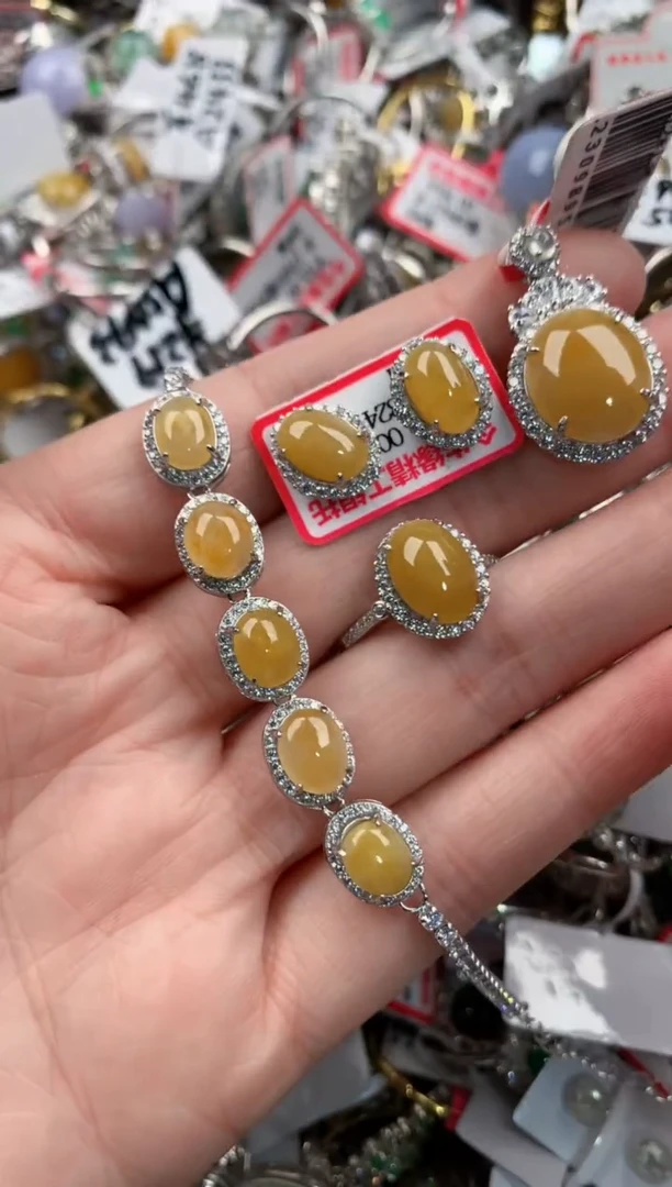 银S925镶嵌戒指翡翠131313---6