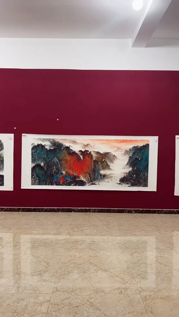 国画用****9张现民的国画作品