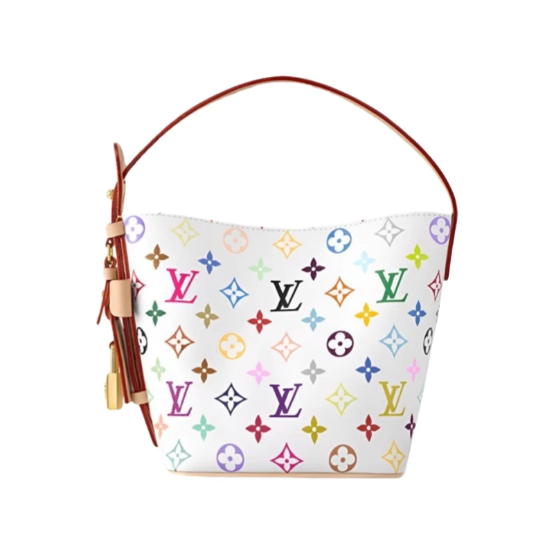 99新 LouisVuitton/路易威登 白三彩 ALL IN BB手袋