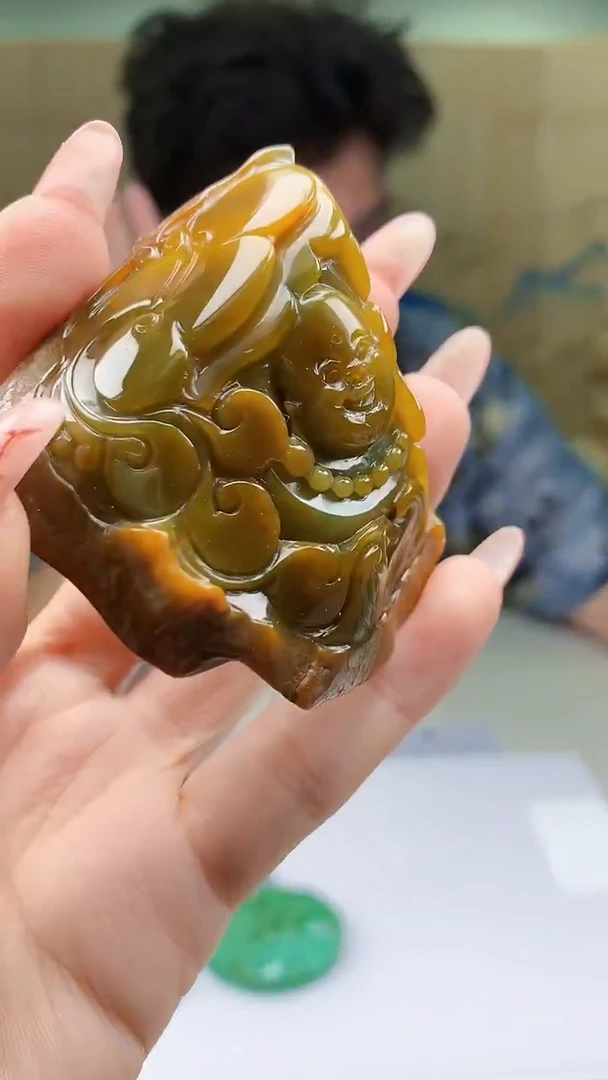 【闪购商品】定制翡翠未镶嵌4688ty-毛货挂件12