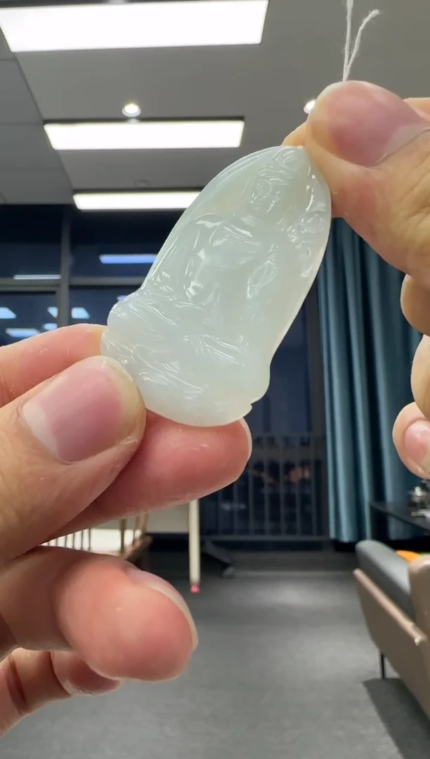 颈饰未镶嵌翡翠天然翡翠A货孤品一件