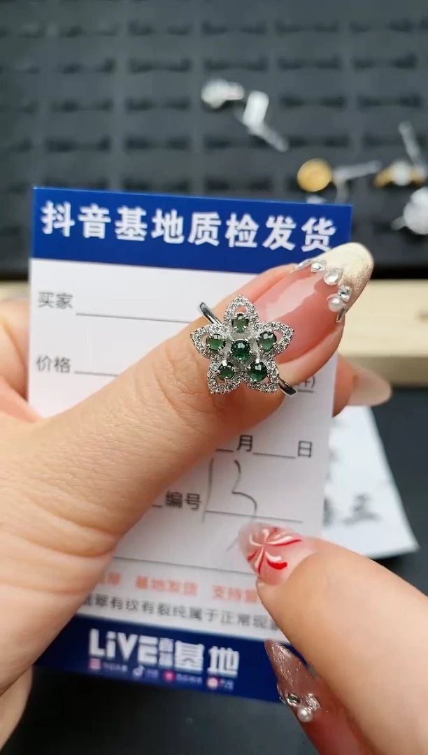 【闪购商品】翡翠戒指银S925镶嵌..........