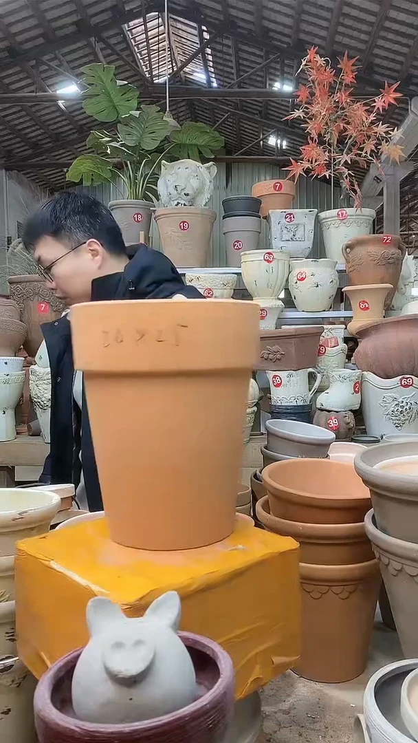 【闪购商品】缸3个20*25红陶反比例无托