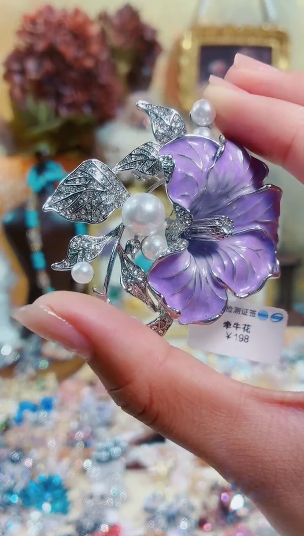 合成立方氧化锆铜合金牵牛花