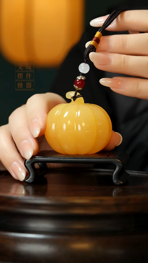 玉《福瓜》手把件摆件