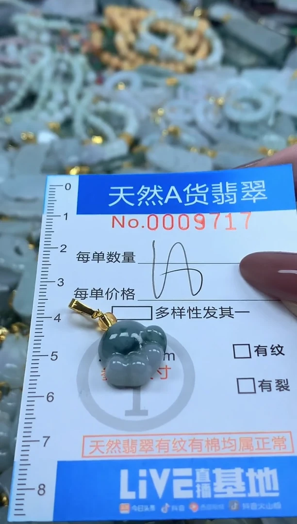 颈饰未镶嵌翡翠净货挂件-9717
