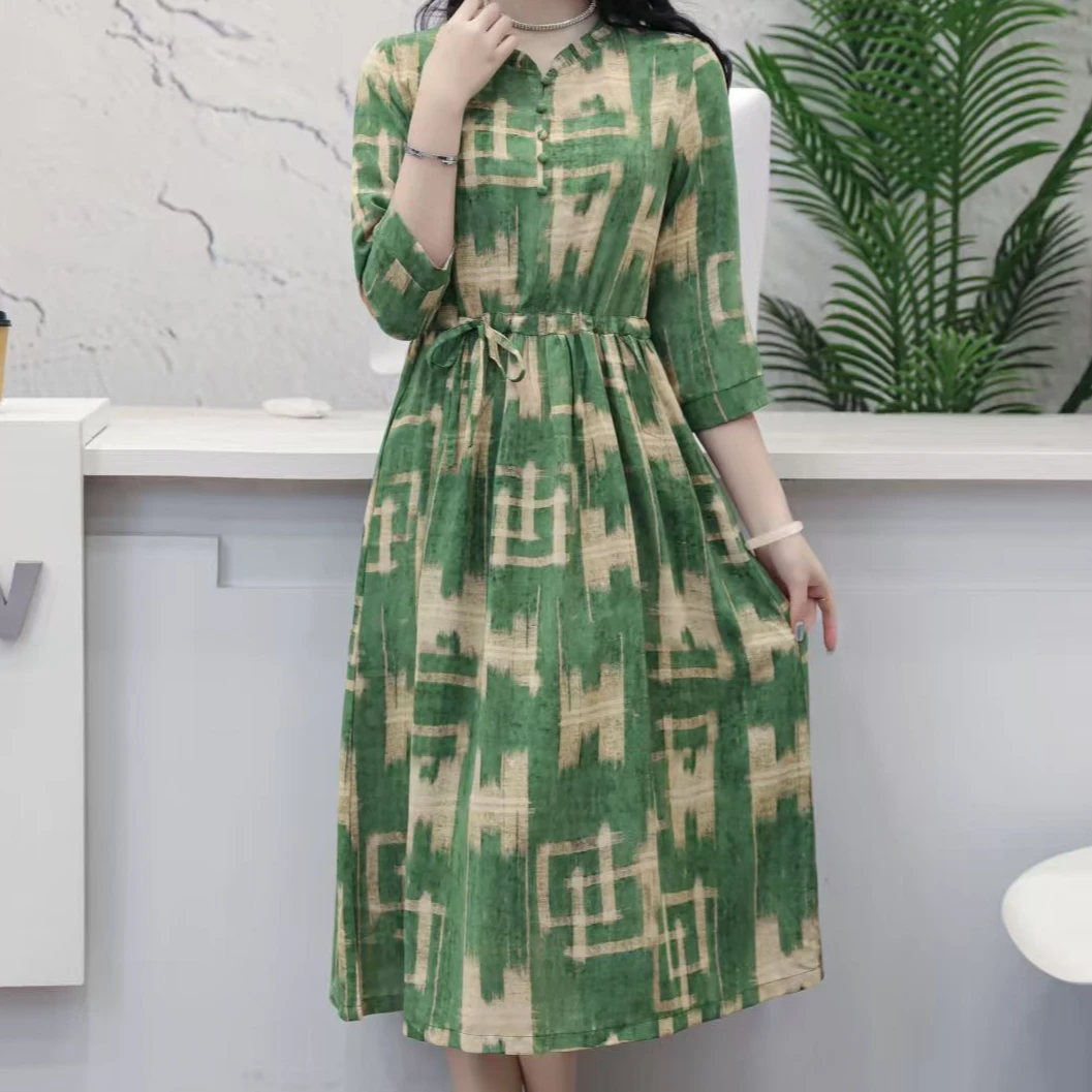 956（匆匆那年）高端订制连衣裙 休闲女士夏季复古宽松