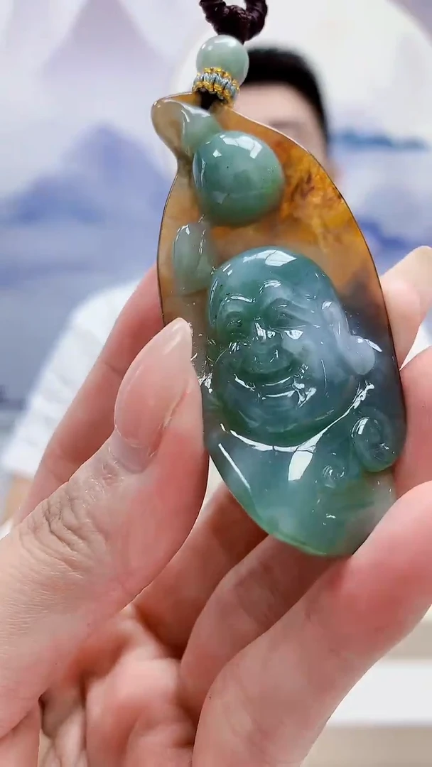 未镶嵌定制翡翠5028MM-毛货挂件64