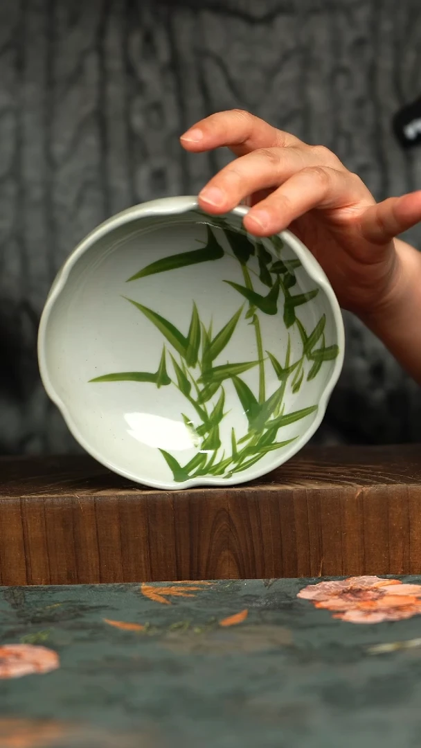 杯釉下彩手工手绘同款陶器