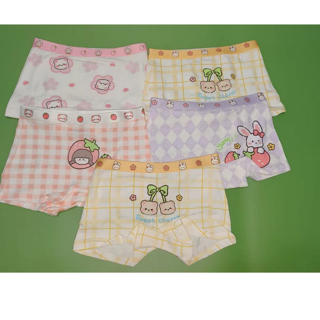 【7号女童】儿童女宝四角卡通印花底裤透气柔软舒适四季可穿纯棉
