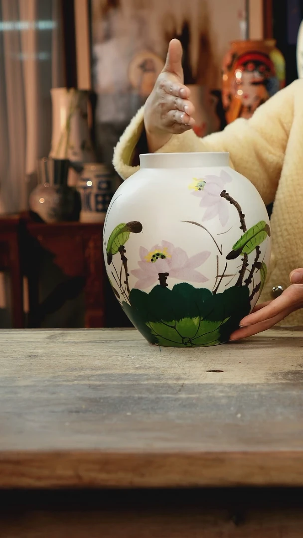 【闪购商品】瓷片景德镇纯手工釉下彩精品花瓶