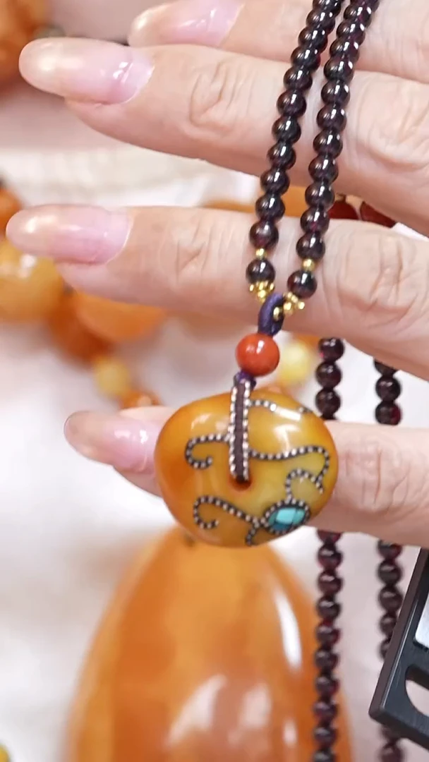 蜜蜡颈饰未镶嵌7881天然蜜蜡珠宝奇石云端妖孽全部保真