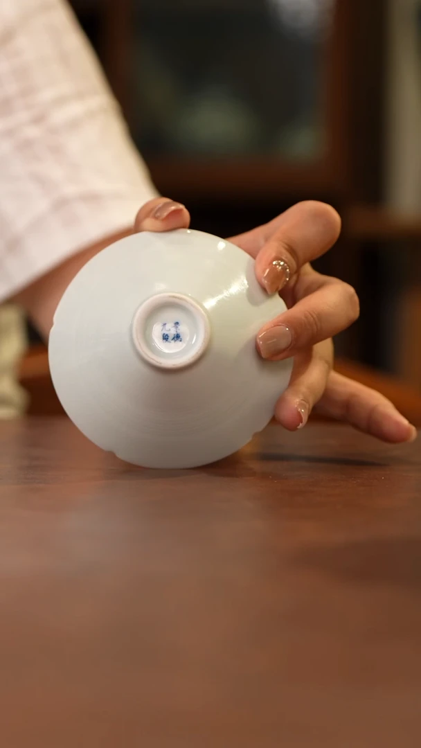 景德镇九段烧斗笠杯