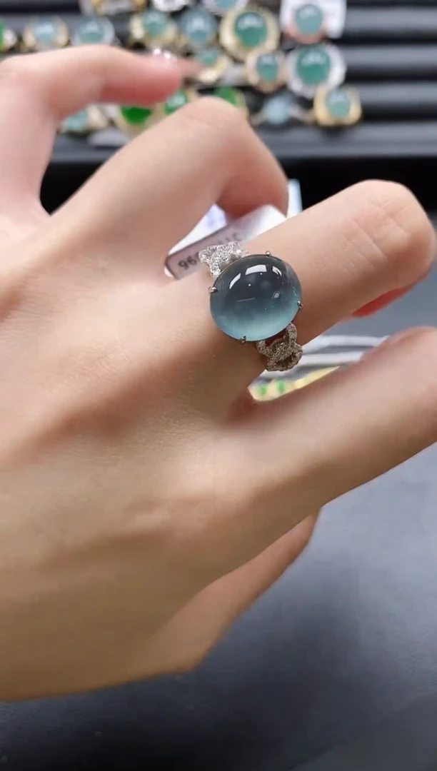【闪购商品】翡翠戒指银S925镶嵌51151