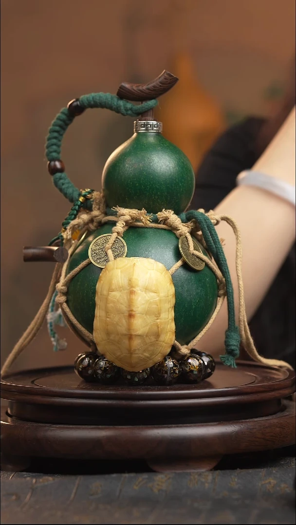 546号大漆酒葫芦一物一拍【双福双禄】