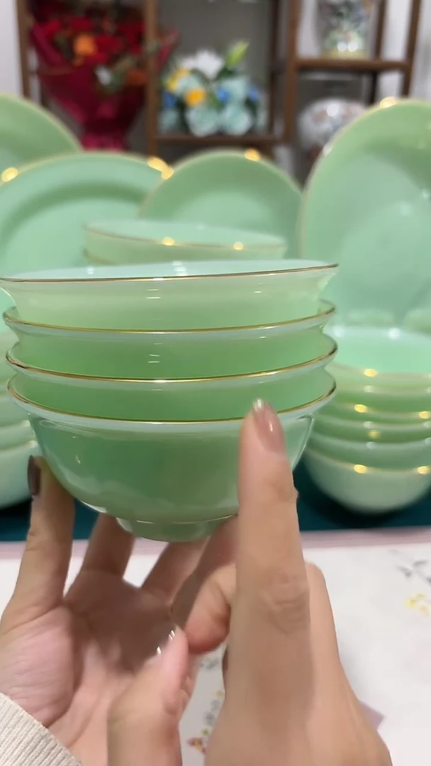 4.5英寸玉瓷碗4个口径11.5厘米