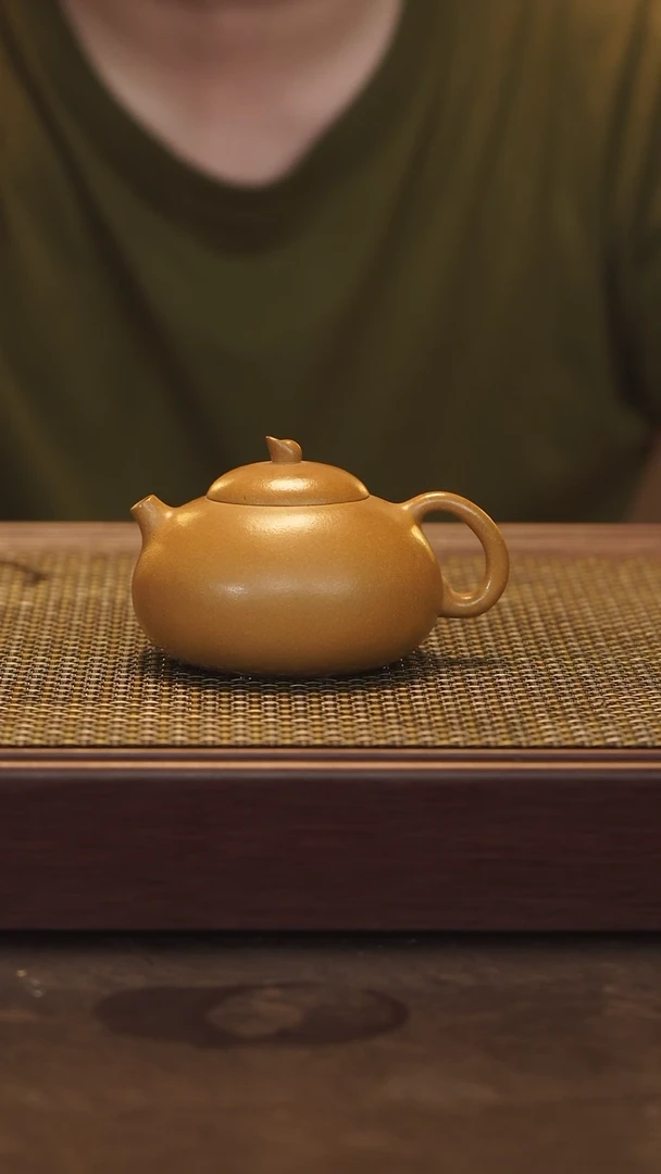 茶壶紫砂内推七孔 黄金段泥