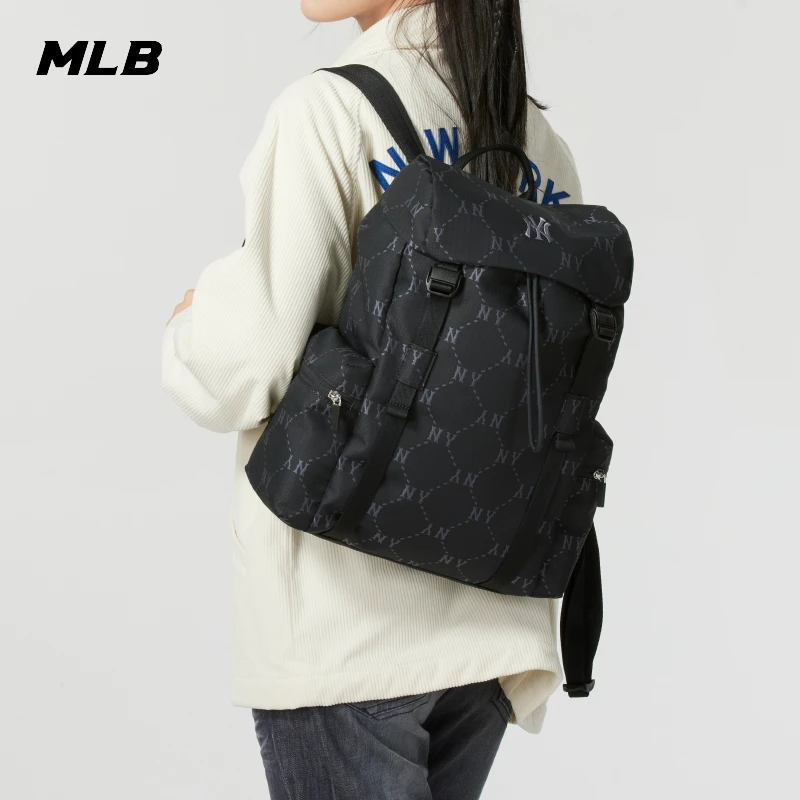 MLB双肩背包情侣包百搭夏季新款时尚运动包旅行收纳包3ABKM035N